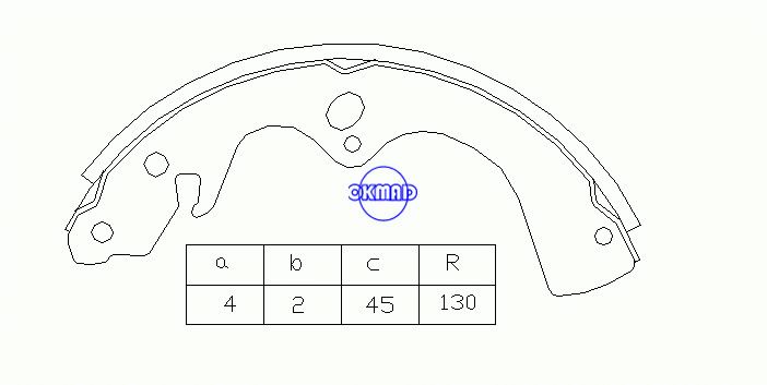 FORD TRUCK Expedição F150 F250 Super Duty LINCOLN Town Car MAZDA TRUCK B-2000 B-2200 B-2600 Sapatas de freio de tambor FMSI: 1344-S565 OEM: UB39-26-38Z MK3357, OK-BS059